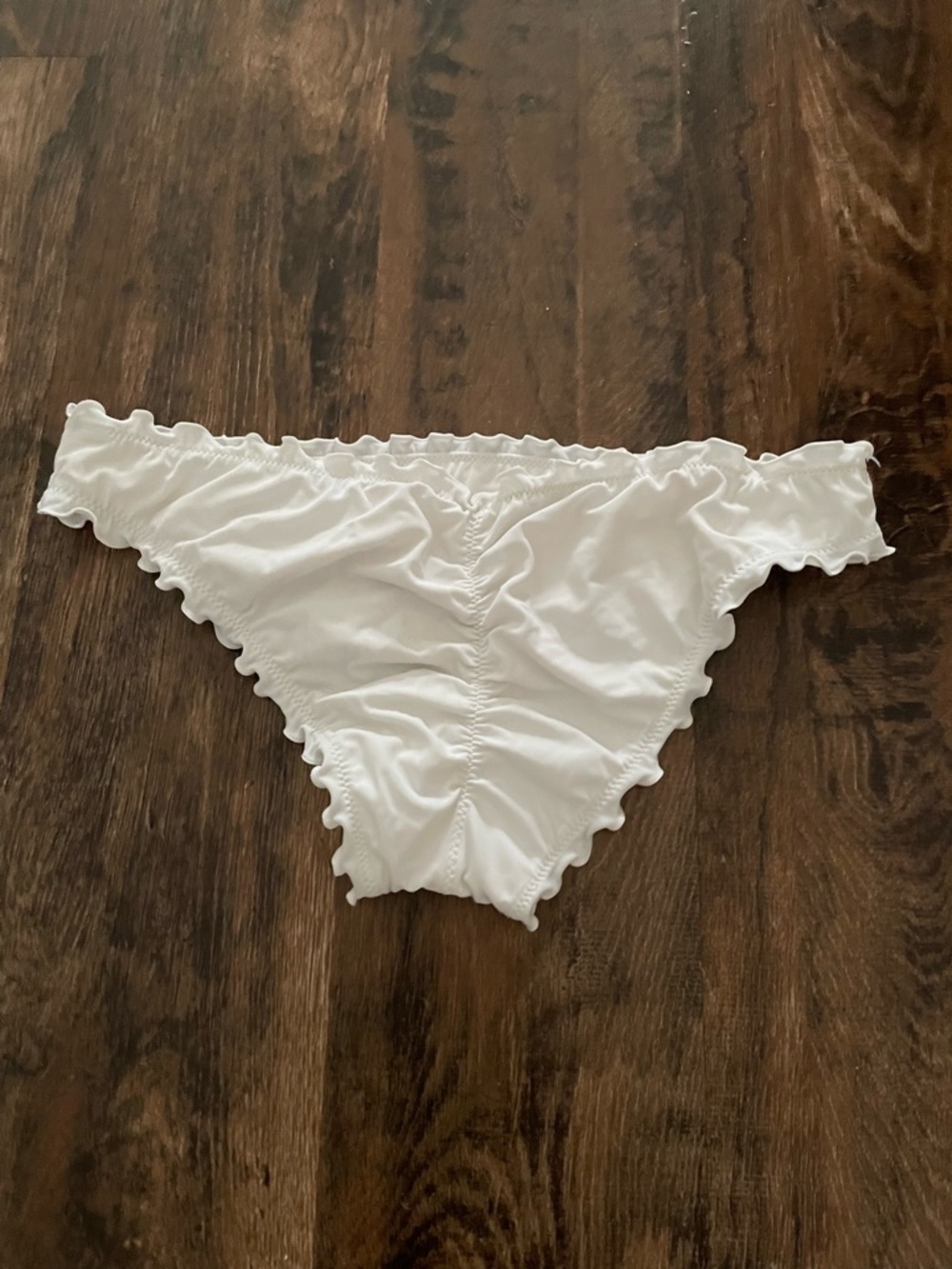 White Ruffled Bikini Bottoms - Picture 2 of 3